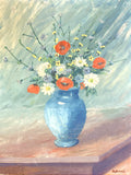 Floral oil on board