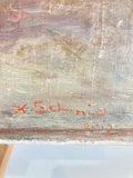 1930's oil on canvas - flowers