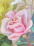 Vintage floral on board