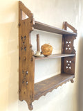 Victorian pine wall shelf