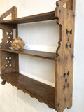 Victorian pine wall shelf