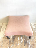 Reupholstered antique French footstool