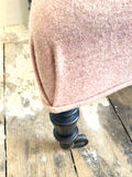 Reupholstered antique French footstool