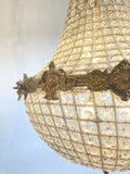Large vintage button empire chandelier