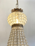 Large vintage button empire chandelier