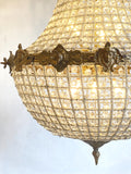 Large vintage button empire chandelier