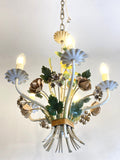 Vintage 5 arm toleware chandelier