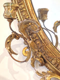 Large elegantly knackered antique gilt mirror