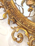 Large elegantly knackered antique gilt mirror