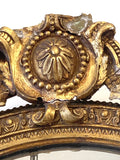 Large elegantly knackered antique gilt mirror