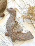 Pair of hand carved fragments - Phoenix