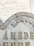 Antique French memorial heart