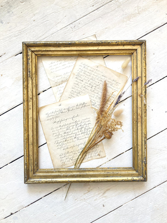 Antique water-gilt frame