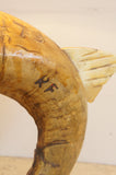 Antique rams horn 'Fish' lamp