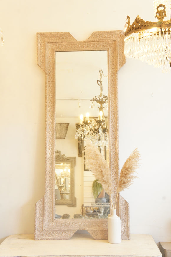 Antique French long mirror