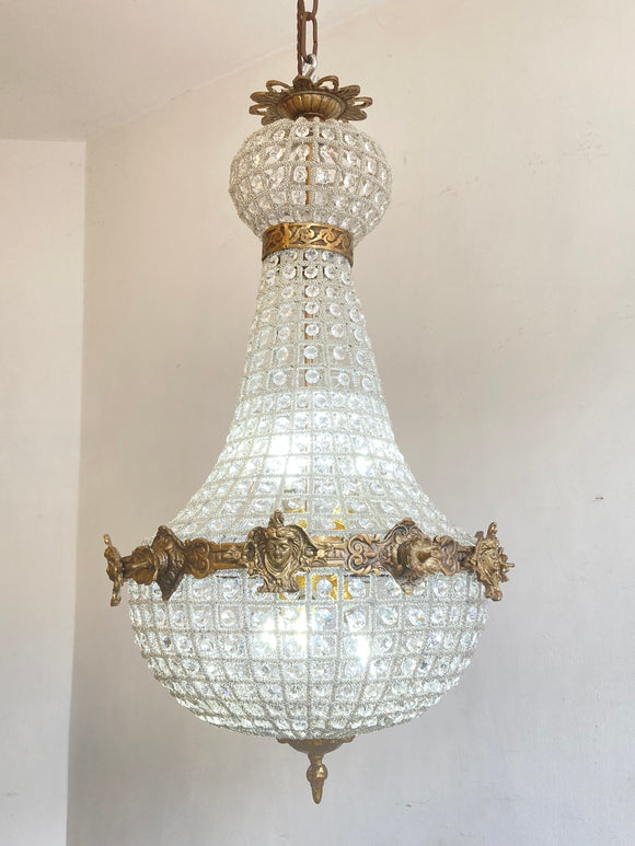 Medium vintage button empire chandelier