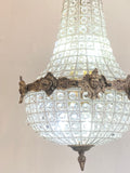 Small vintage button empire chandelier