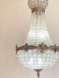 Small vintage button empire chandelier