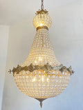 Large vintage button empire chandelier