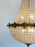 Large vintage button empire chandelier