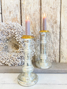 Pair of antique mercury candlesticks