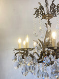 10 arm brass chandelier