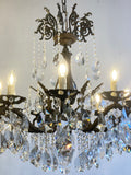 10 arm brass chandelier